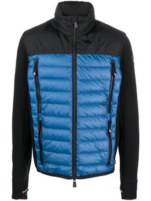 Moncler Grenoble quilted-panel zip-up jacket - Black