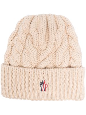 Moncler Grenoble ribbed knit beanie - Neutrals