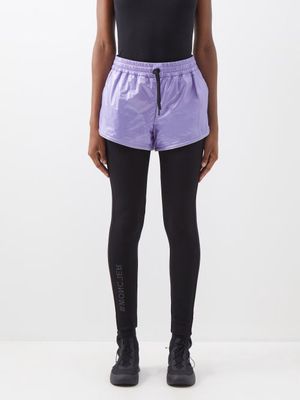 Moncler Grenoble - Ripstop Running Shorts - Womens - Light Purple