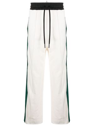 Moncler Grenoble side-stripe cotton track pants - White