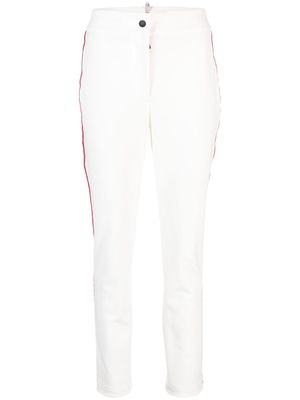 Moncler Grenoble side-stripe slim-cut trousers - White