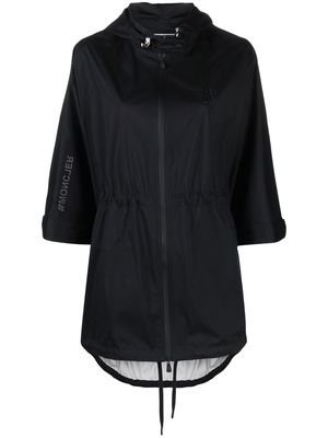 Moncler Grenoble single-breasted hooded coat - Black