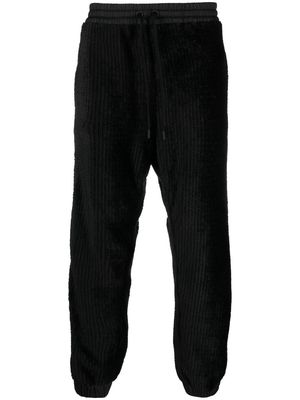 Moncler Grenoble straight-leg velvet track pants - Black
