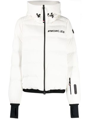 Moncler Grenoble Suisses logo-print puffer jacket - White