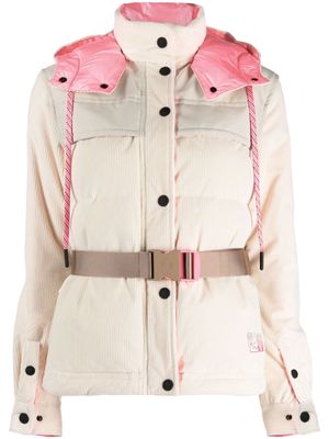 Moncler Grenoble Tetras hooded corduroy puffer jacket - Neutrals