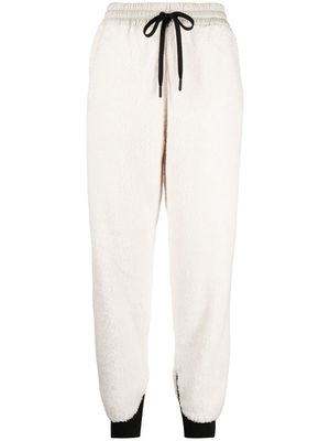 Moncler Grenoble textured tapered-leg track pants - White