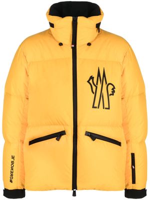 Moncler Grenoble Verdons logo-print ski jacket - Yellow