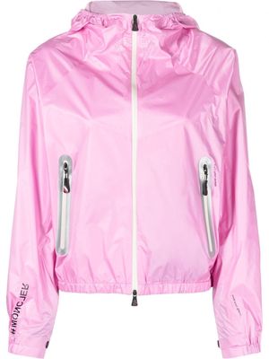 Moncler Grenoble zip-fastening hooded jacket - Pink