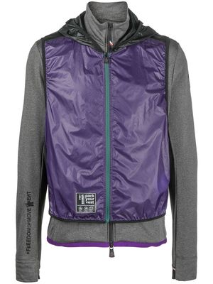Moncler Grenoble zip-up hooded jacket - Purple