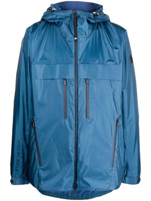 Moncler Grenoble zip-up hooded lightweight jacket - Blue