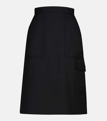 Moncler High-rise A-line midi skirt