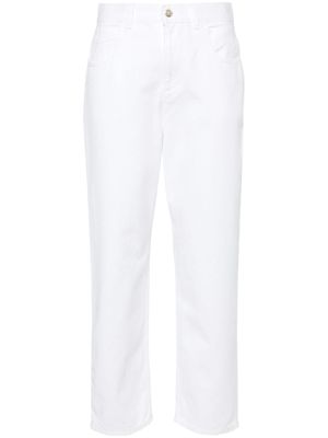 Moncler high-rise cropped jeans - White