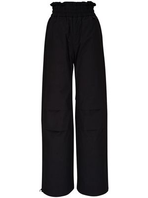 Moncler high-rise wide-leg trousers - Black