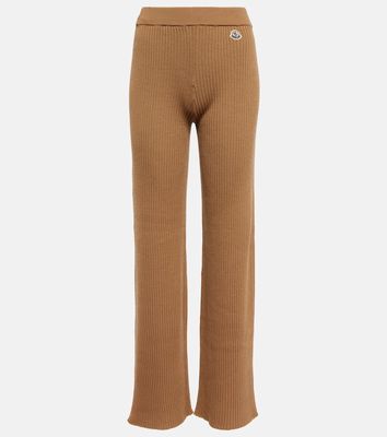 Moncler High-rise wool-blend pants