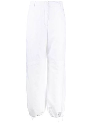 Moncler high-waist straight-leg trousers - White