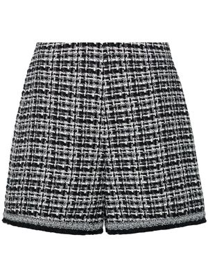 Moncler high-waist tweed shorts - Black