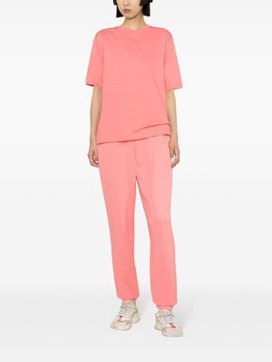 Moncler high-waisted logo-embossed track pants - Pink