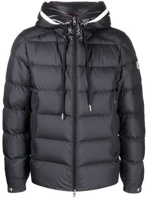 Moncler hooded feather down jacket - Black