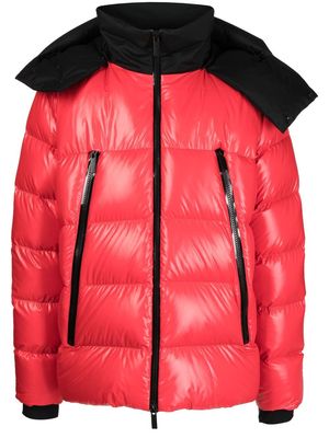 Moncler hooded puffer jacket - Red