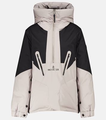 Moncler Iberis hooded half-zip down jacket