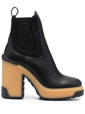 Moncler Isla leather ankle boots - Black