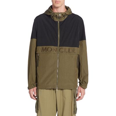 Moncler Joly Hooded Nylon Jacket in Olive Black at Nordstrom, Size 5