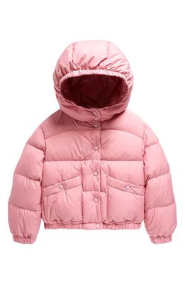 Moncler Kids' Ebre Short Hooded Down Jacket in Pink