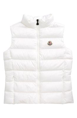 Moncler Kids' Ghany Quilted Down Puffer Vest in White
