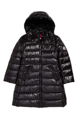 Moncler Kids' Moka Quilted Down Coat in Black