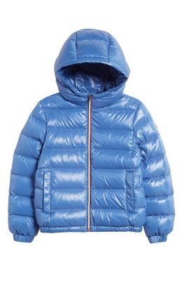 Moncler Kids' New Aubert Hooded Down Jacket in Blue