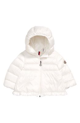 Moncler Kids' Odile Hooded Down Jacket in White