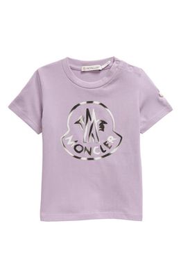 Moncler Kids' Reflective Logo Graphic Tee in Purple