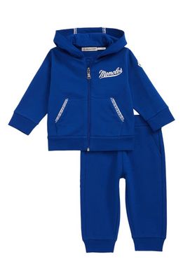 Moncler Kids' Stretch Cotton Hoodie & Joggers Set in Blue