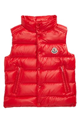 Moncler Kids' Tib Quilted Down Vest in Red