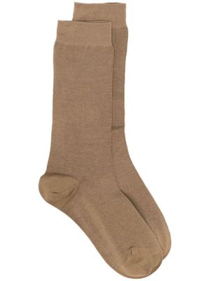 Moncler knitted ankle socks - Neutrals