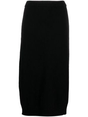 Moncler knitted straight skirt - Black