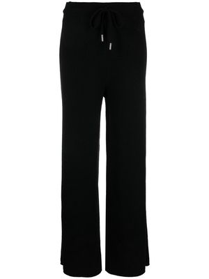 Moncler knitted wide-leg drawstring trousers - Black