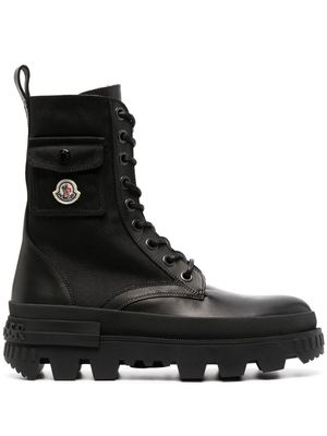 Moncler Konture lace-up combat boots - Black
