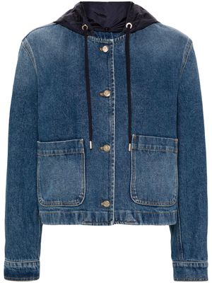Moncler Lampusa denim hooded jacket - Blue