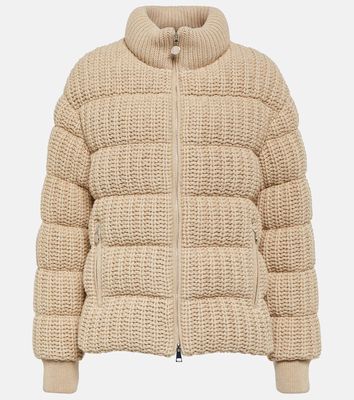 Moncler Leiothrix cashmere-blend down jacket