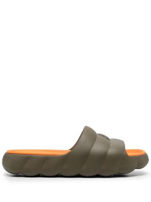 Moncler Lilo faux-quilted slides - Green