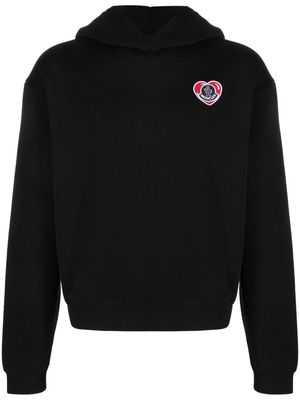 Moncler logo-appliqué cotton hoodie - Black