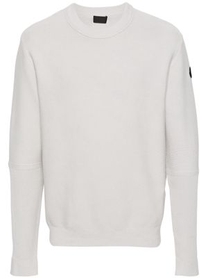 Moncler logo-appliqué cotton jumper - Grey