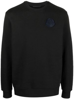 Moncler logo-appliqué cotton sweatshirt - Black