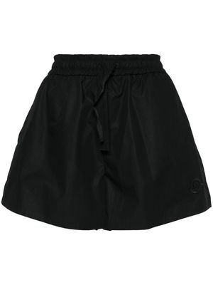 Moncler logo-appliqué poplin shorts - Black