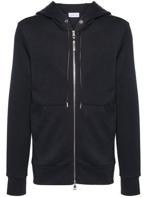 Moncler logo-appliqué zipped hoodie - Blue