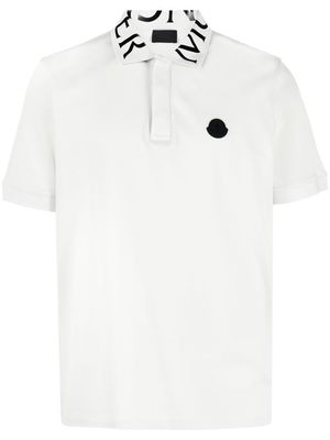 Moncler logo-collar polo shirt - Grey