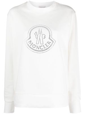 Moncler logo-embellished cotton sweatshirt - White