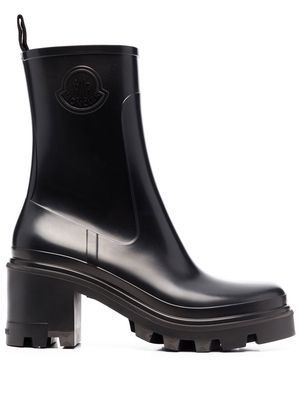 Moncler logo-embossed 70mm boots - Black