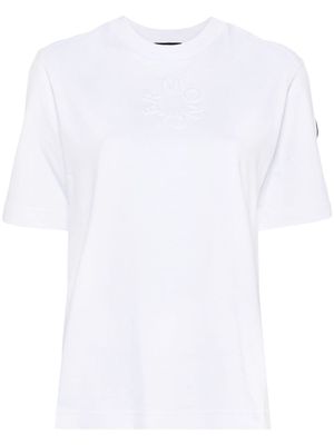 Moncler logo-embossed cotton T-shirt - White